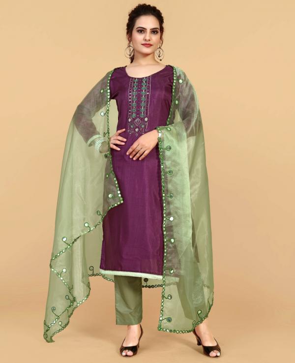 TCVT NAIRA South Silk Exclusive Designer Dress Material